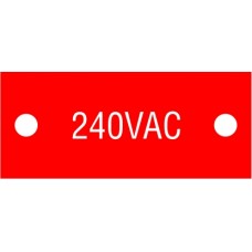 20938 - Cable tag. '240VAC'. (5pcs)